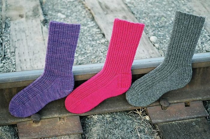 AC51e Railroad Rib Socks in 3 yarn weights ~ PDF Digital Download