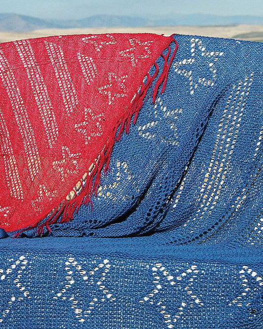 S2007 Stars and Stripes - Square Shawl or Throw