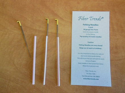 Bizzy Goods - 38 Gauge 50 Felting Needles Bulk Pack Triangular Point 3 Inch  Long 9 Total Barbs with Medium Sized Spacing 3 Barbs Each Edge with 3 Edges  Set of 50 Needles.