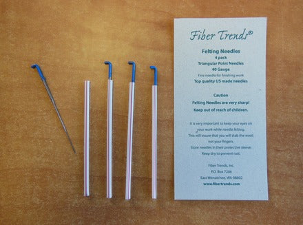 Needle Felting Needles, Color Coded Pack of 6, Regular Triangular Needles,  36T, Felting Supply, Craft Supplies, DIY, Fiber Arts 
