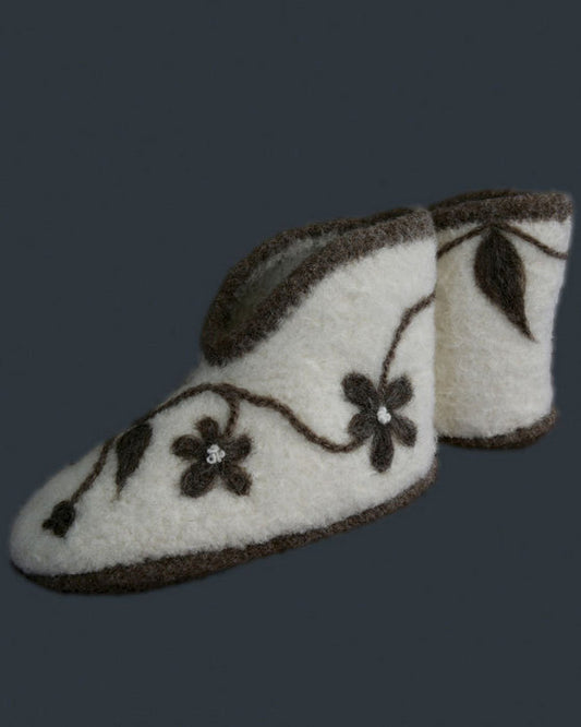 AC89 Natural Comfort Felt Boot Slippers