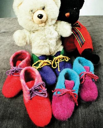 CH7 Children's Felt Boot Slippers