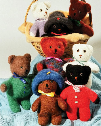 FT201e Felt Baby Bears with Hats ~ PDF Digital Download